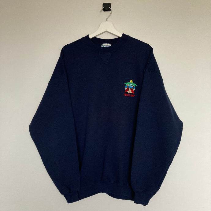 sweat-turtle-frip-vintage-oversize-bleu-fonce
