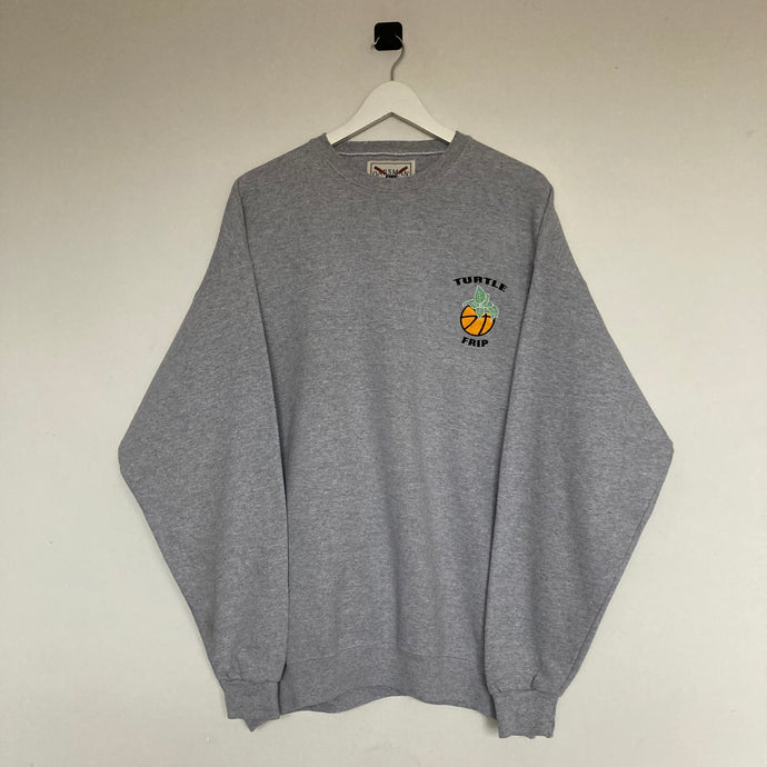     sweat-turtle-frip-vintage-oversize-gris-clair