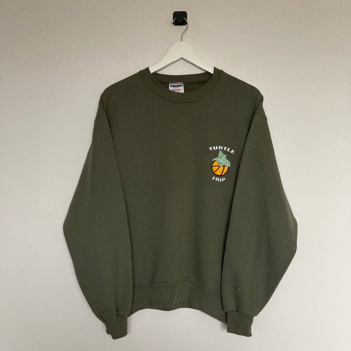     sweat-turtle-frip-vintage-oversize-kaki