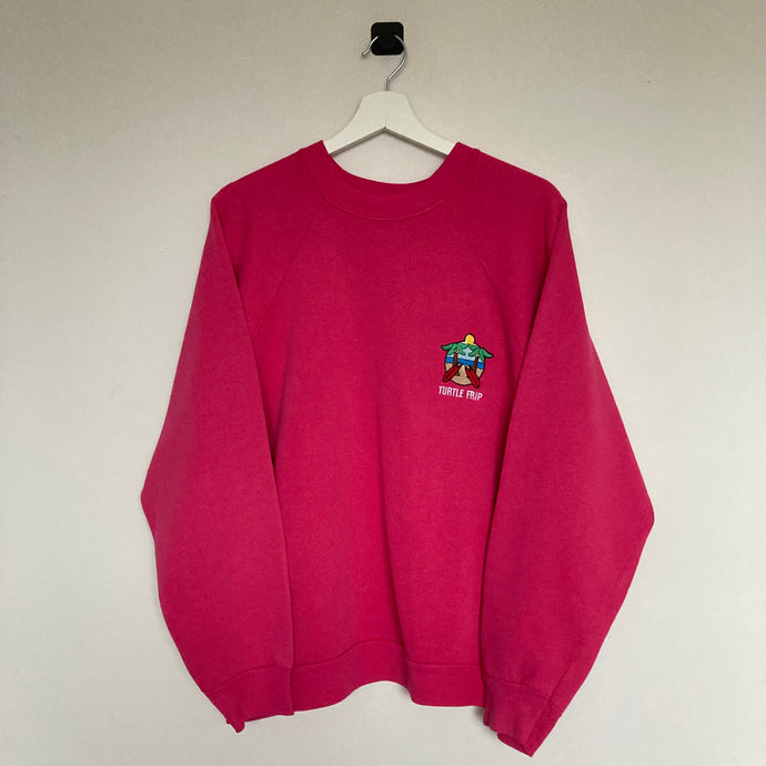     sweat-turtle-frip-vintage-oversize-rose