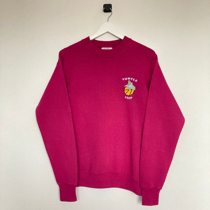     sweat-turtle-frip-vintage-oversize-rose