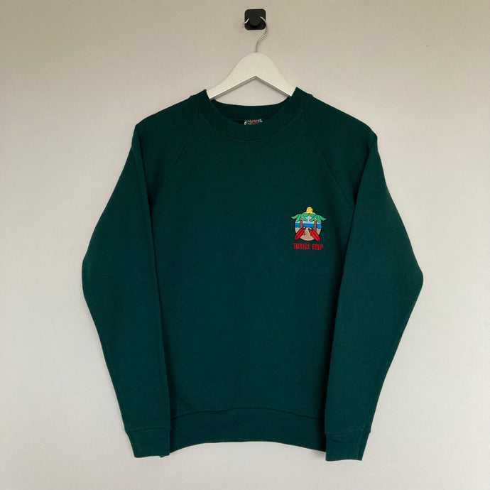      sweat-turtle-frip-vintage-oversize-vert-fonce-sapin