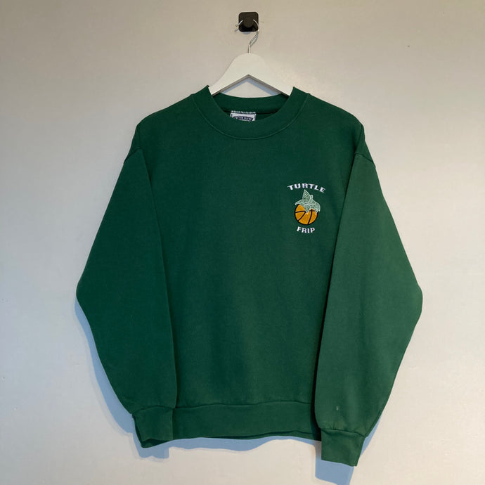     sweat-vintage-turtle-frip-vert-homme-oversize