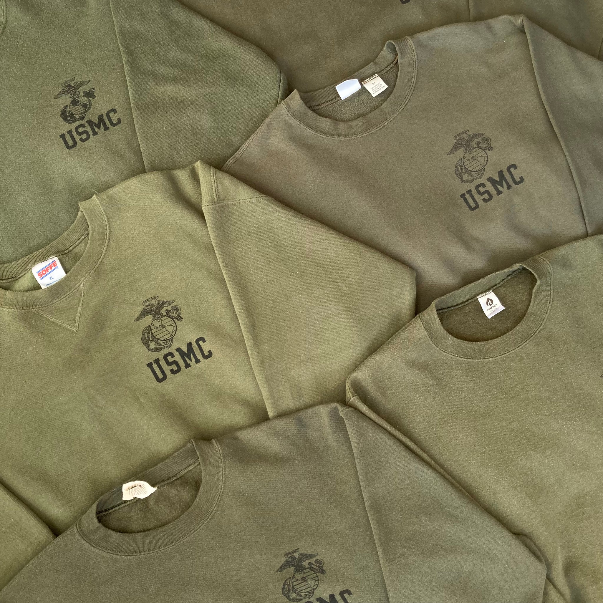 Sweat USMC kaki vintage - Armée américaine – Turtle Frip