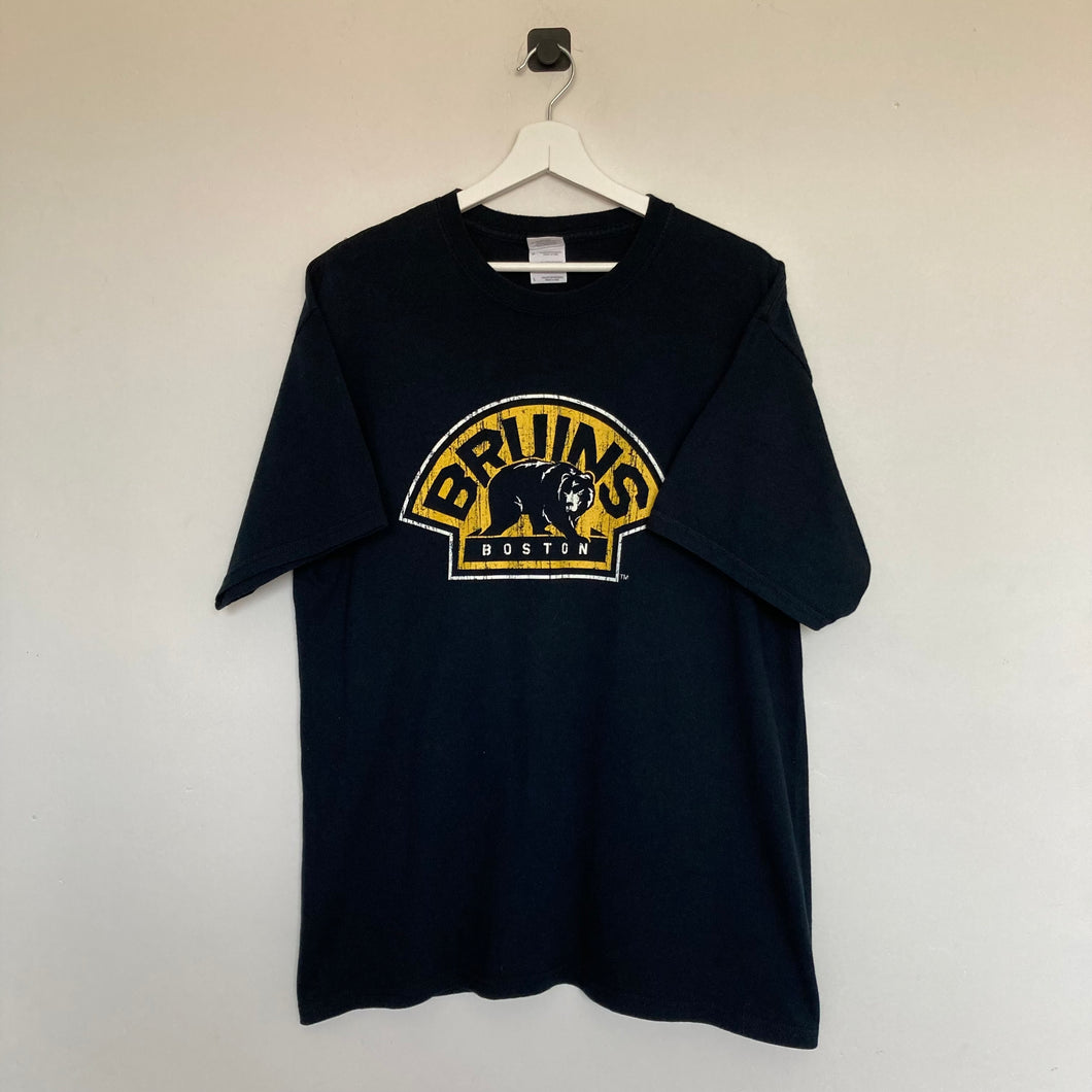     t-shirt-noir-homme-vintage-boston-bruins-imprime