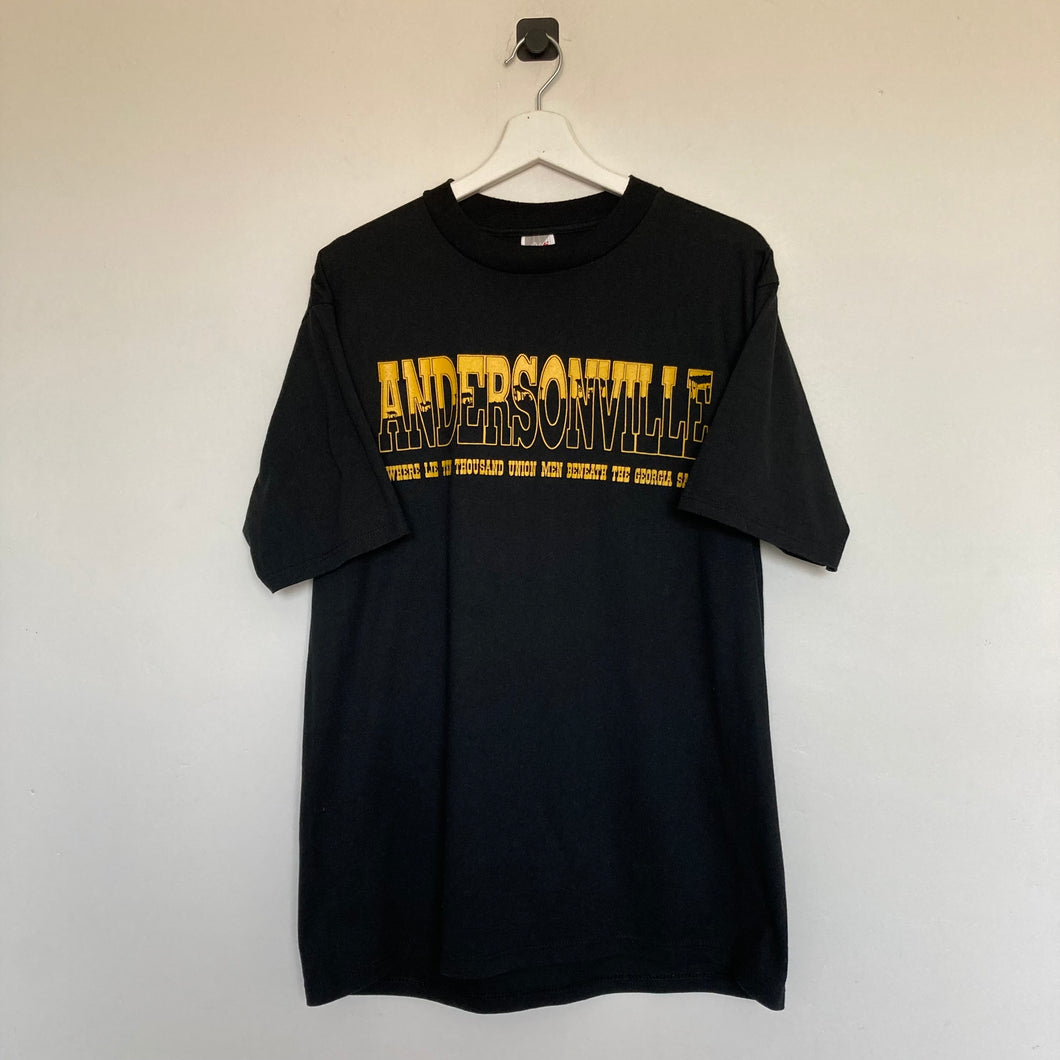      t-shirt-noir-homme-vintage-made-in-usa-single-stitch-imprime-jaune