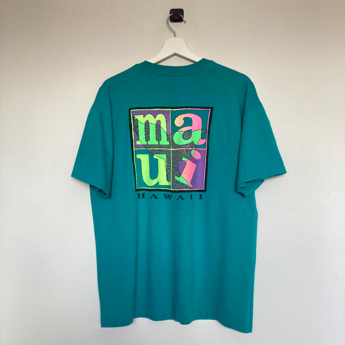      t-shirt-vintage-homme-bleu-made-in-usa-single-stitch-a-imprime