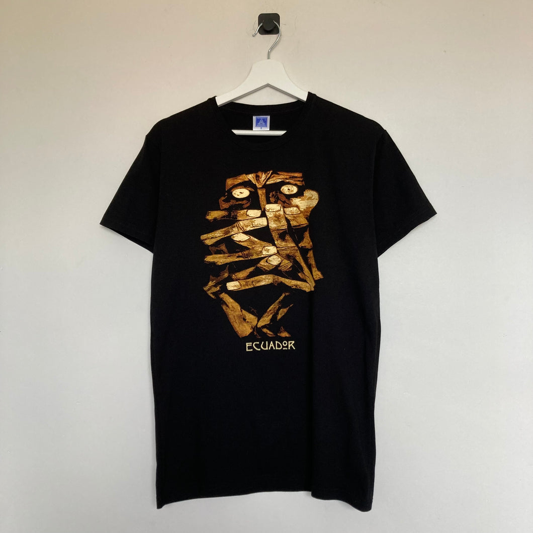     t-shirt-vintage-homme-noir-a-imprime