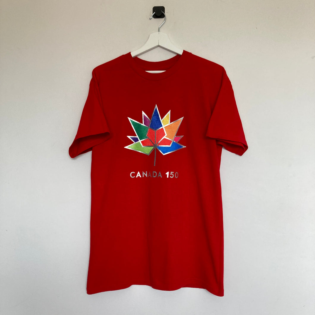     t-shirt-vintage-homme-rouge-imprime-canada